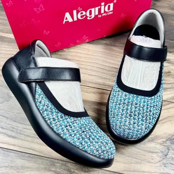 Alegria Shoes - NIB Alegria by PG Lite 39 9 Olivia Comfort Mary Jane Flats Shoes Black Multi